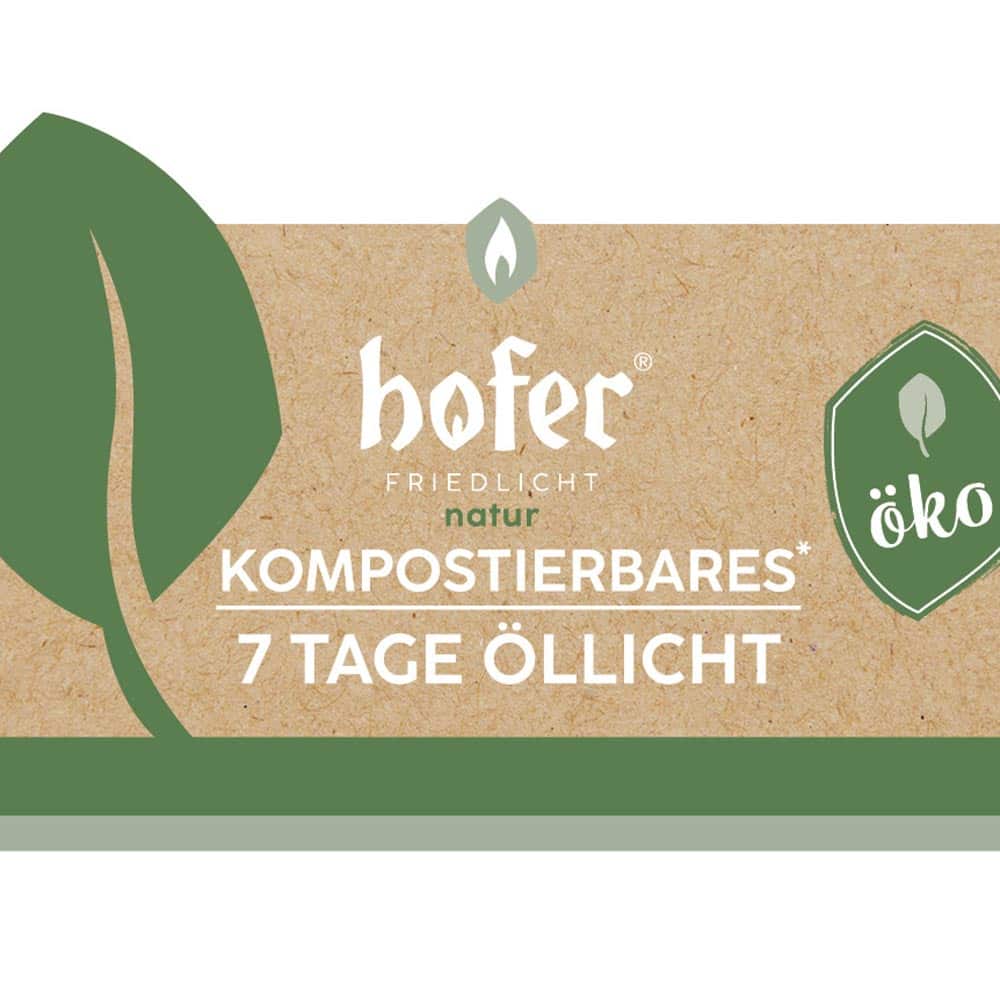 Hofer Natur kompostierbares Öl-Licht Nr. 7,  transparent