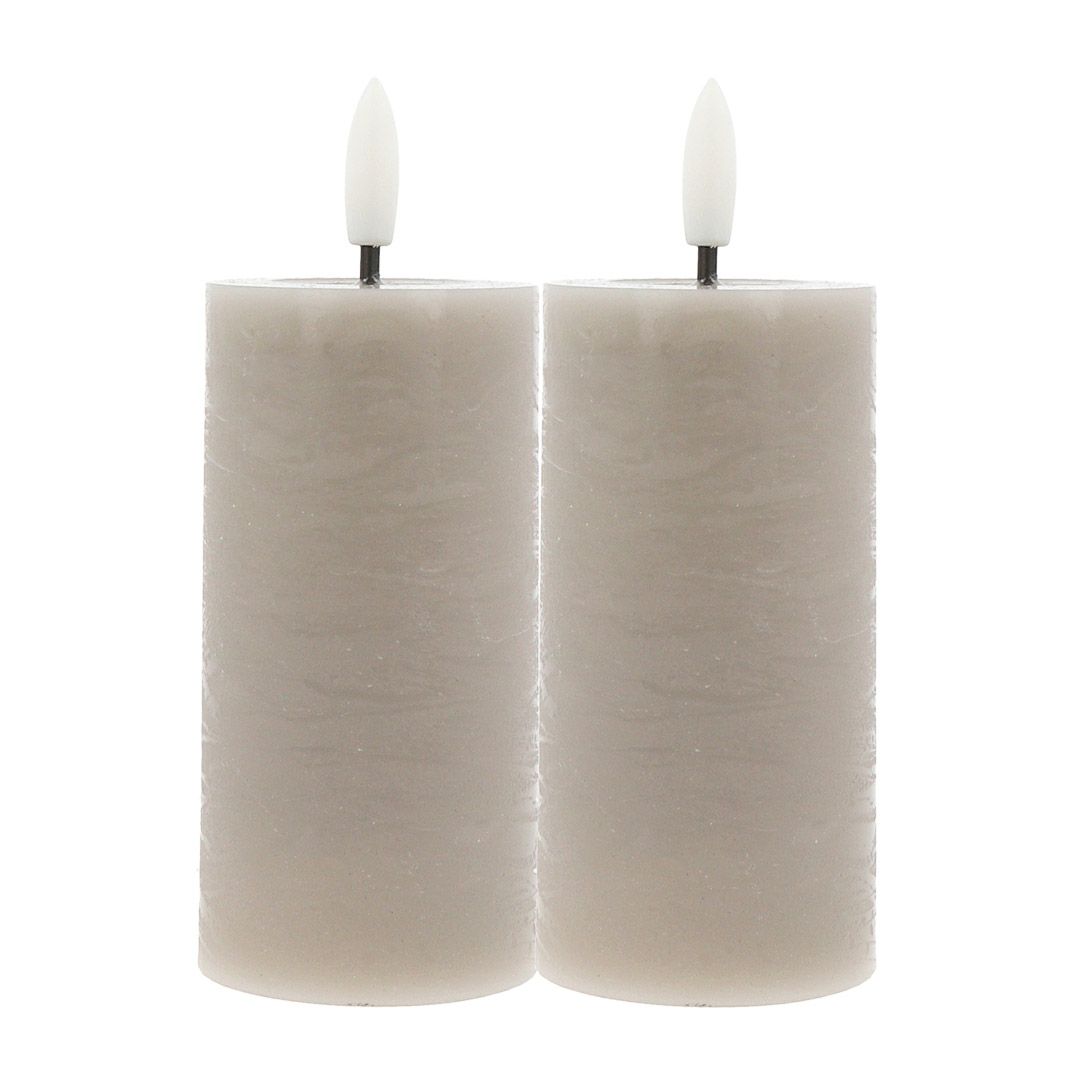 Hofer LED Kerze 50x100, 2er taupe