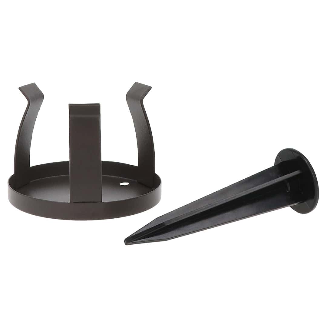 Grablichthalter mit Erdspieß, schwarz