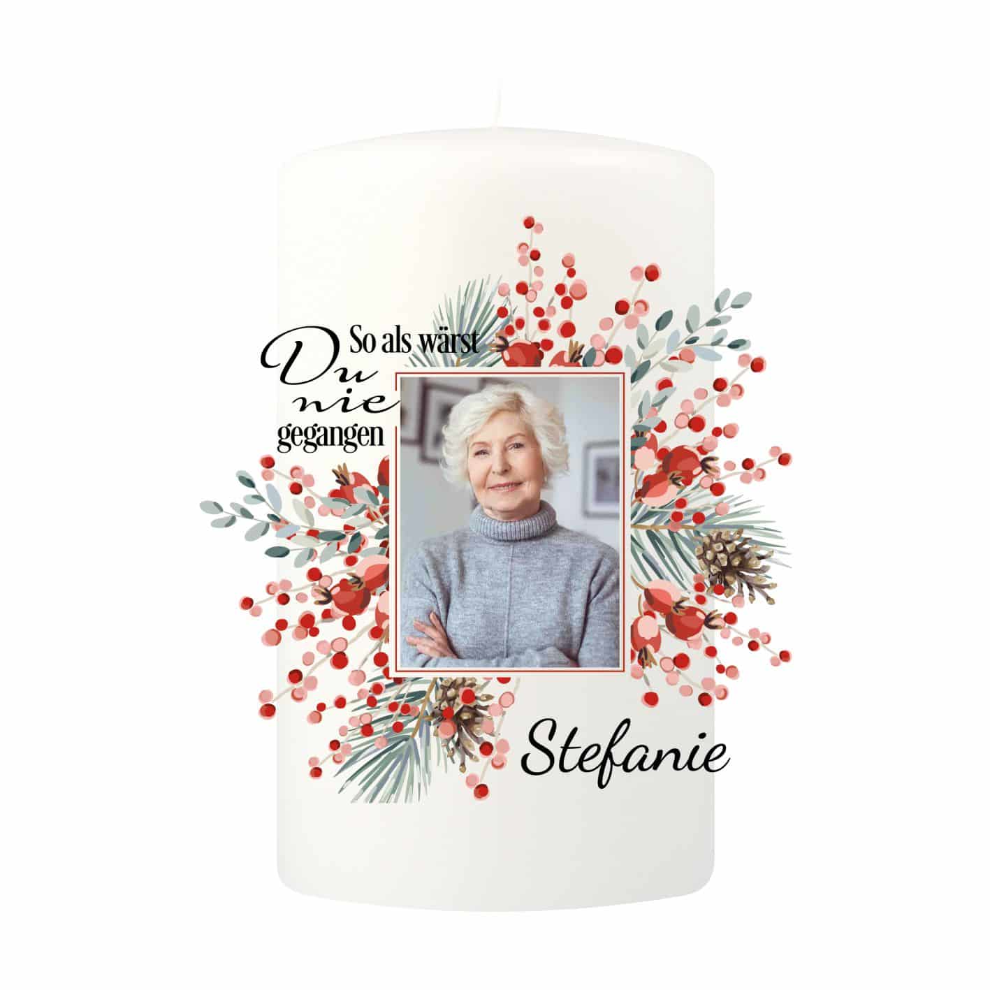 Gedenkkerze groß, Weihnachten für dich 1
