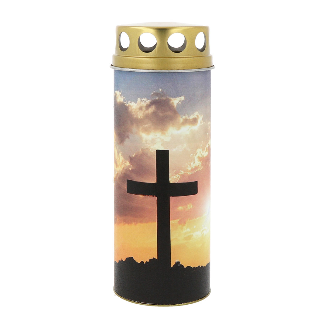 Hofer Papierlicht m. Deckel KREUZ