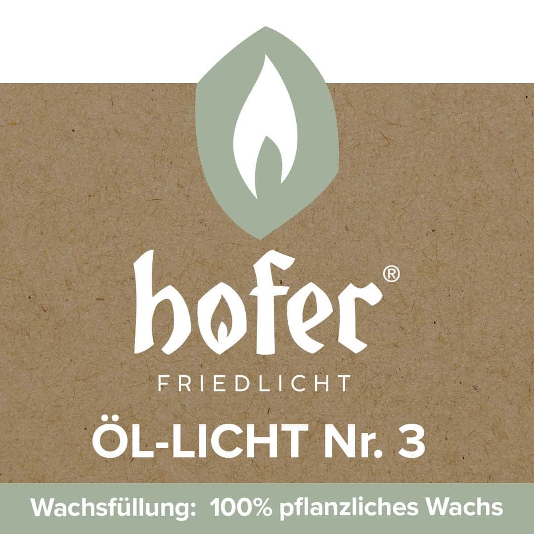 Etikett Hofer Öl-Licht Nr. 3, transparent
