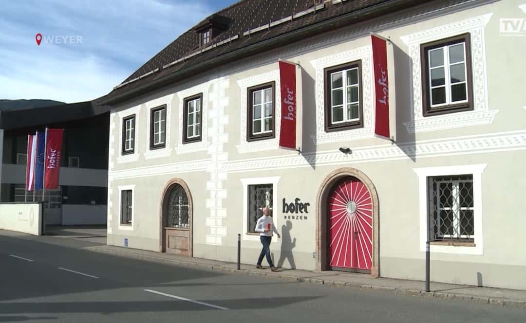 Fernsehbeitrag TV1 über Hofer-Kerzen