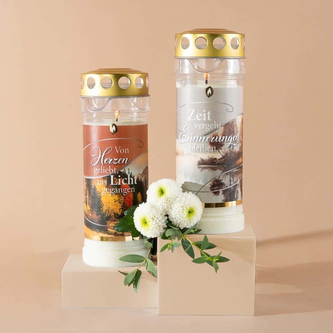 Image Hofer Premium 7 Tage Grabkerze "Zeit" transparent