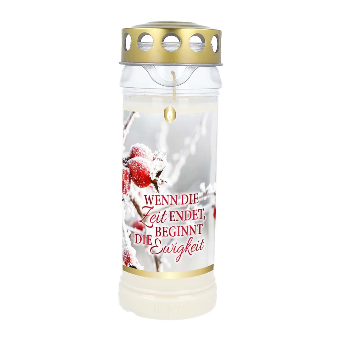 Hofer Premium 7 Tage Grabkerze “Stille Ewigkeit“ transparent