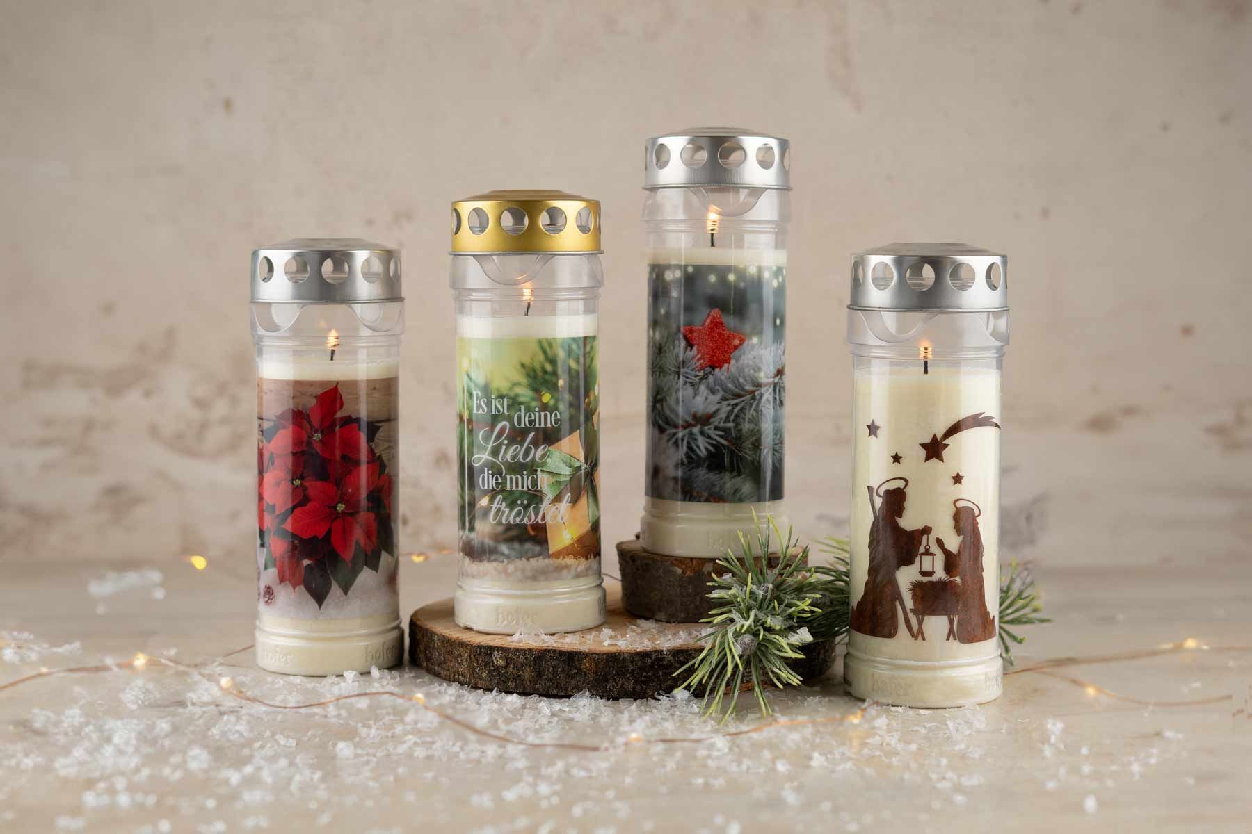 Premium 7 Tage Grabkerzen Set für die Adventzeit