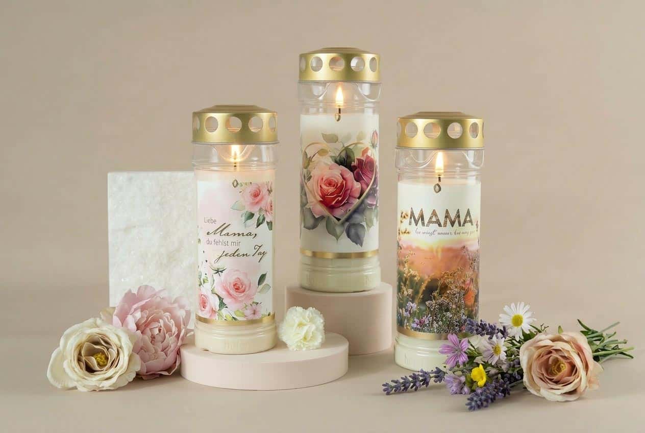 Premium 7 Tage Grabkerzen für den Muttertag