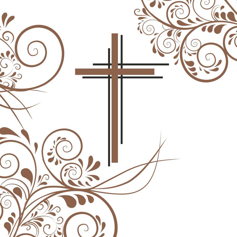 Motiv Kreuz roségold mit Ornamenten