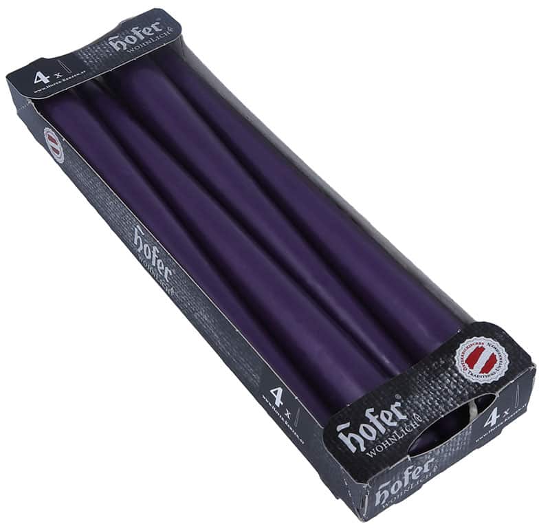 Spitzkerzen 4er, aubergine Spitzkerzen 4er, aubergine