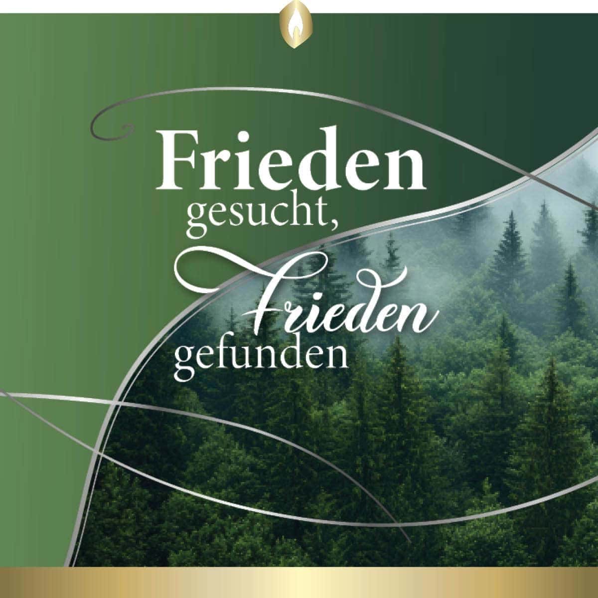 Etikett Hofer Premium 7 Tage Grabkerze "Frieden" transparent