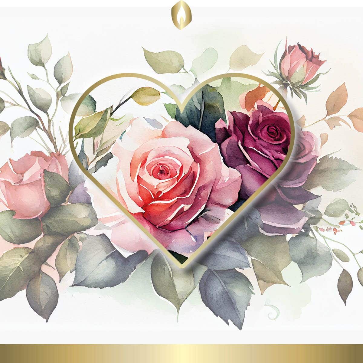 Etikett Hofer Premium 7 Tage Grabkerze, FLORALES HERZ
