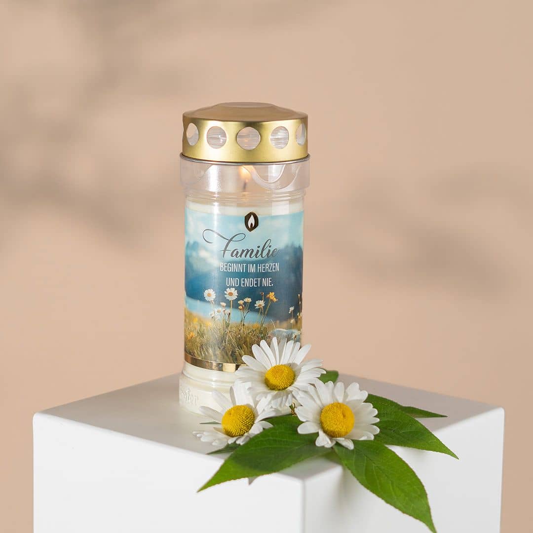 Image Hofer Premium 5 Tage Grabkerze, FAMILIE IM HERZEN