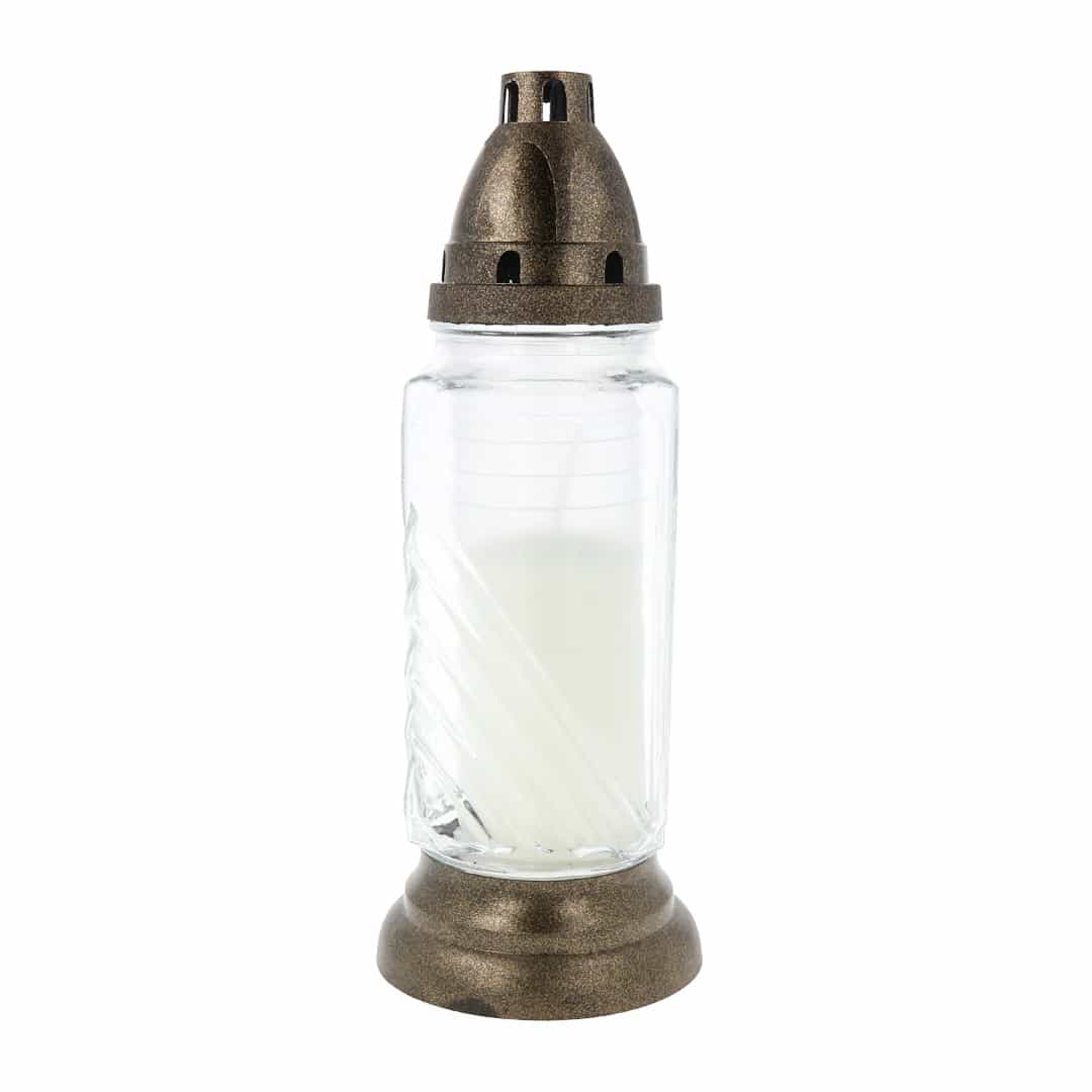 Glas Grablaterne LEONA transparent
