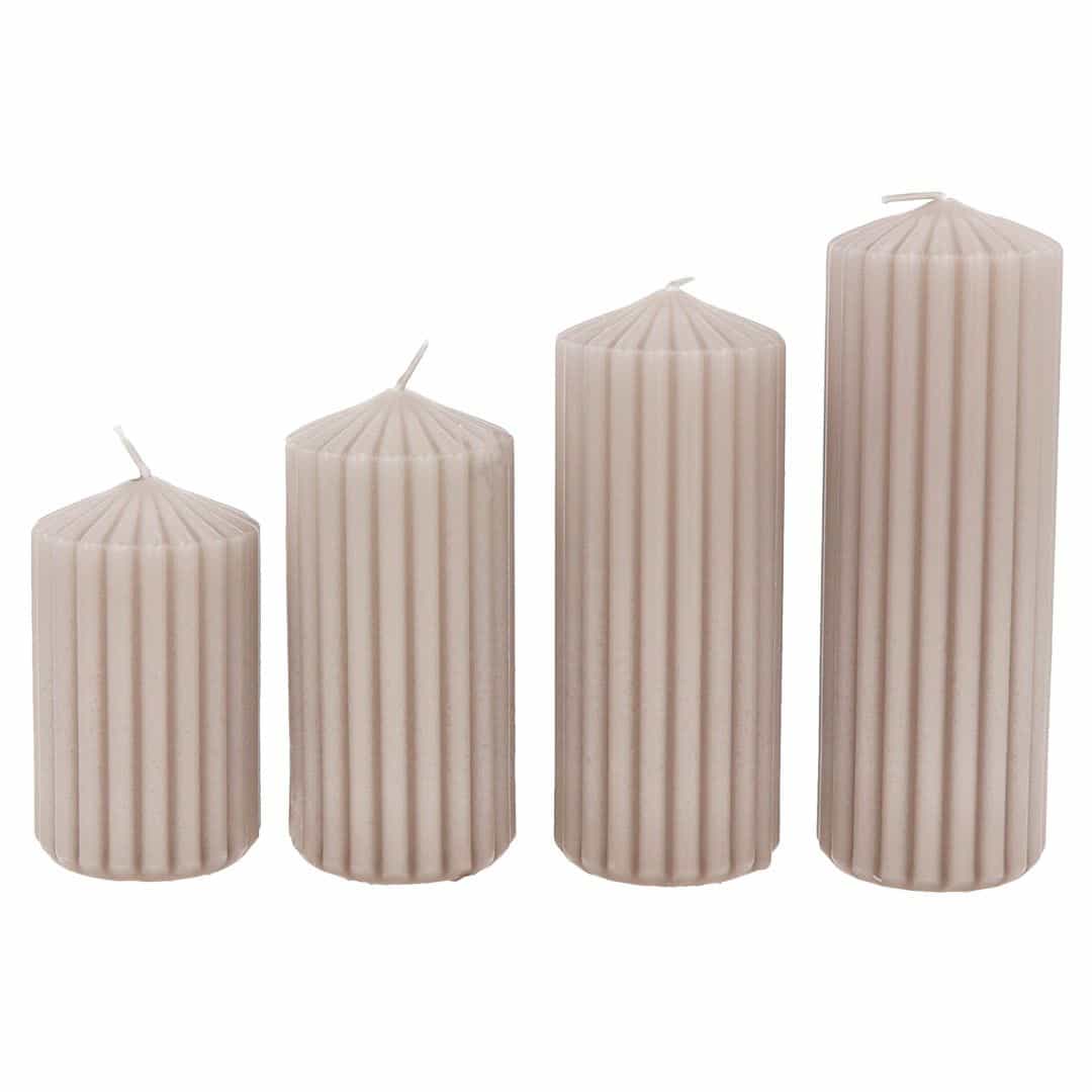 Rillenstufenstumpen 4er, pale sand