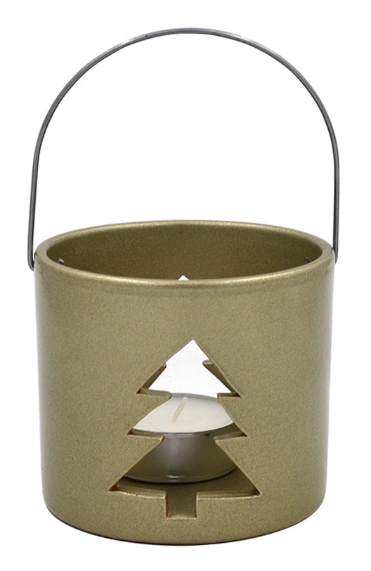 Keramiklaterne WEIHNACHTSBAUM, gold Keramiklaterne WEIHNACHTSBAUM, gold