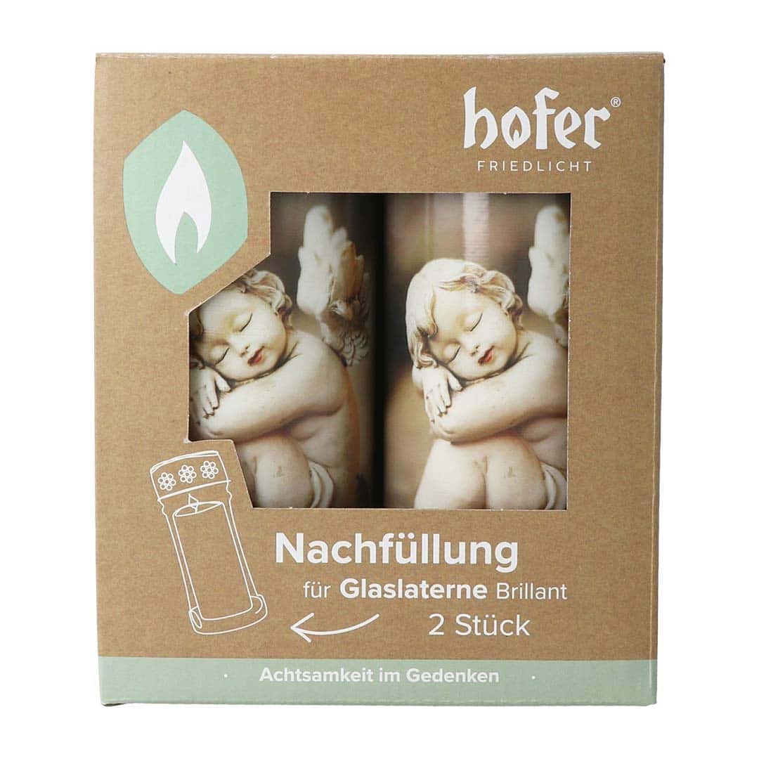 Nachfüllung für Hofer Natur Glaslaterne Brilliant 2er, ENGEL