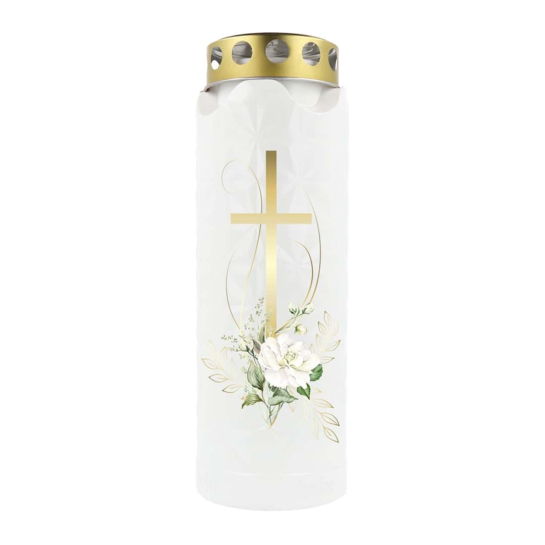 Hofer Kristalllicht 14 T "Kreuz", weiß