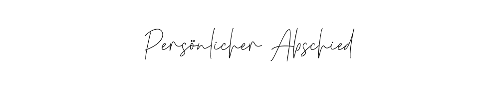 Persönlicher Abschied