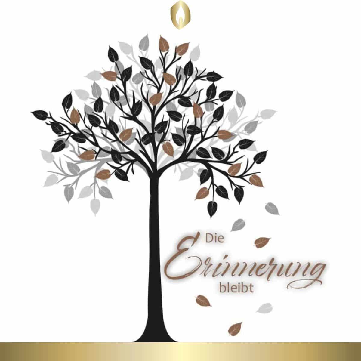 Etikett Hofer Premium 7 Tage Grabkerze, GOLDBAUM