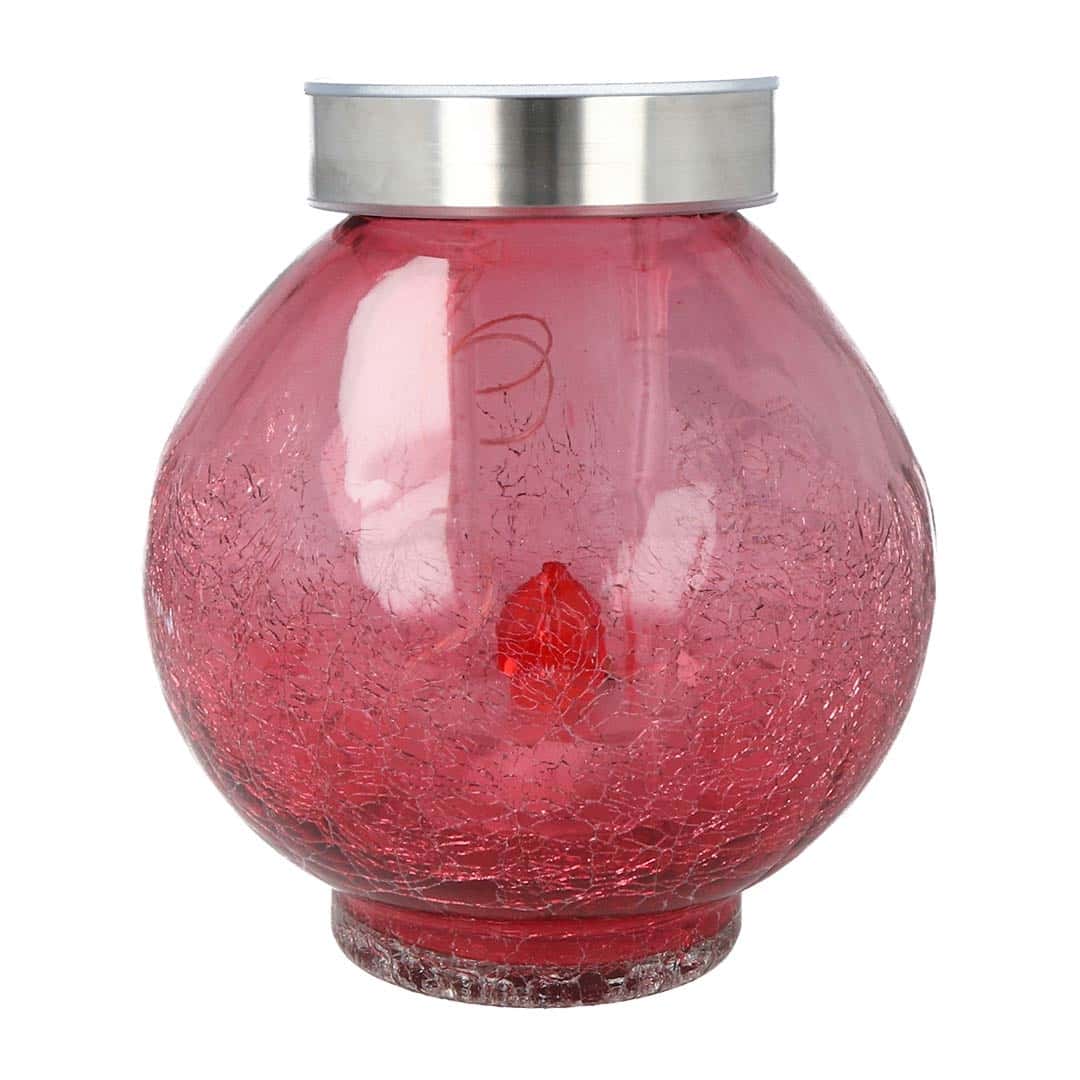 Solarkerze im Glas FORTUNA, rot