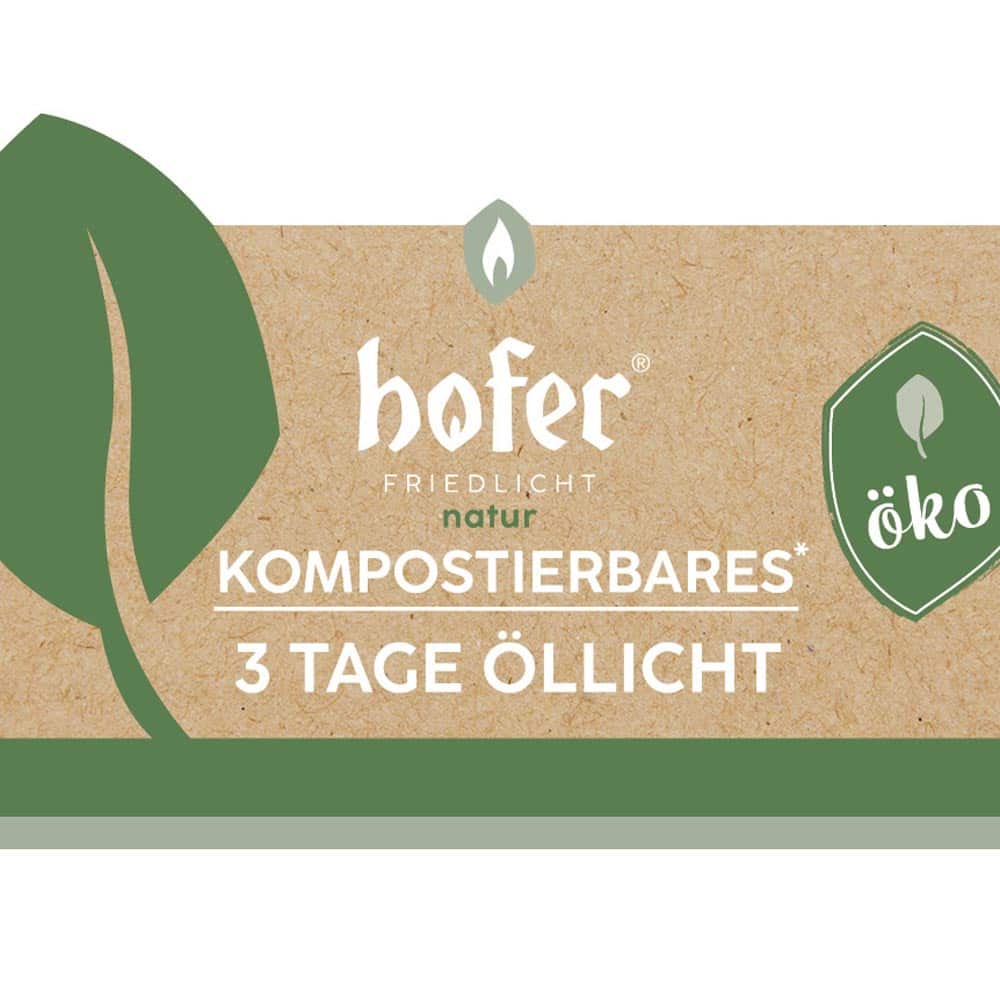 Hofer Natur kompostierbares Öl-Licht Nr. 3, weiß