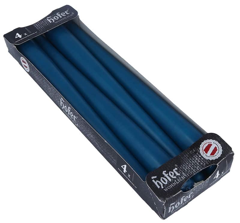Spitzkerzen 4er, aqua Spitzkerzen 4er, aqua
