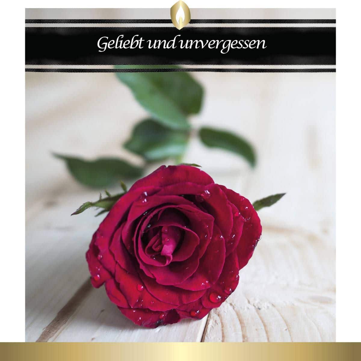 Etikett Hofer Premium 7 Tage Grabkerze, GELIEBT UND UNVERGESSEN