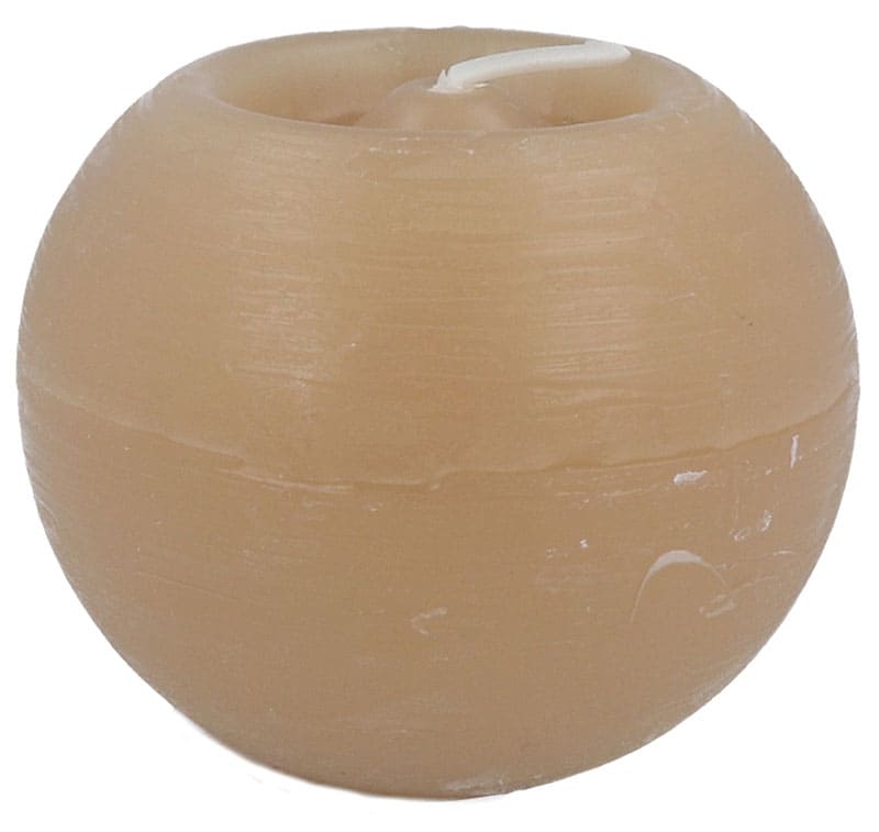 Rustik Kugelkerze Ø 80 mm, sand