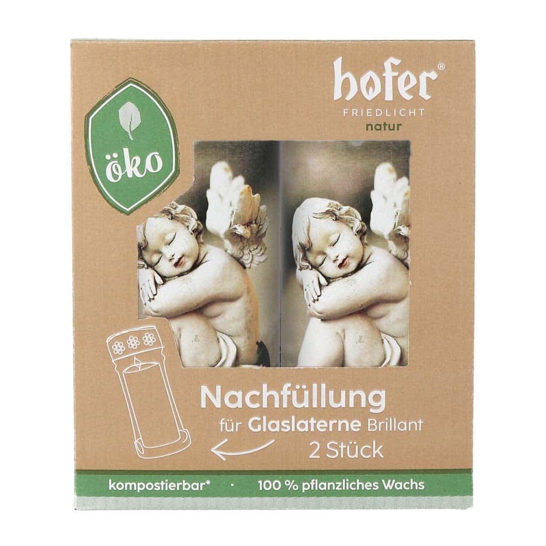 Nachfüllung für Hofer Natur Glaslaterne Brilliant 2er, ENGEL
