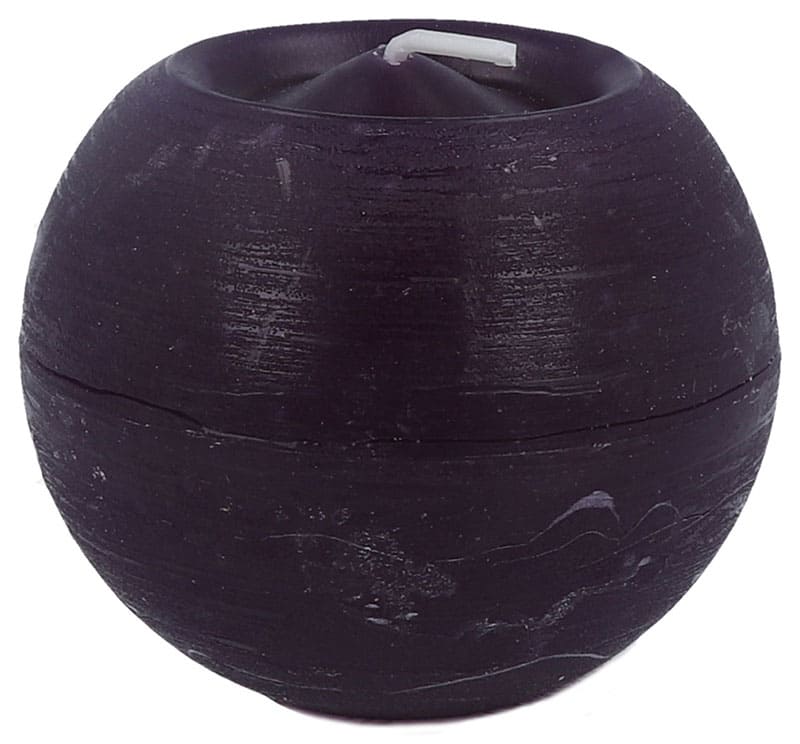 Rustik Kugelkerze Ø 80 mm, aubergine
