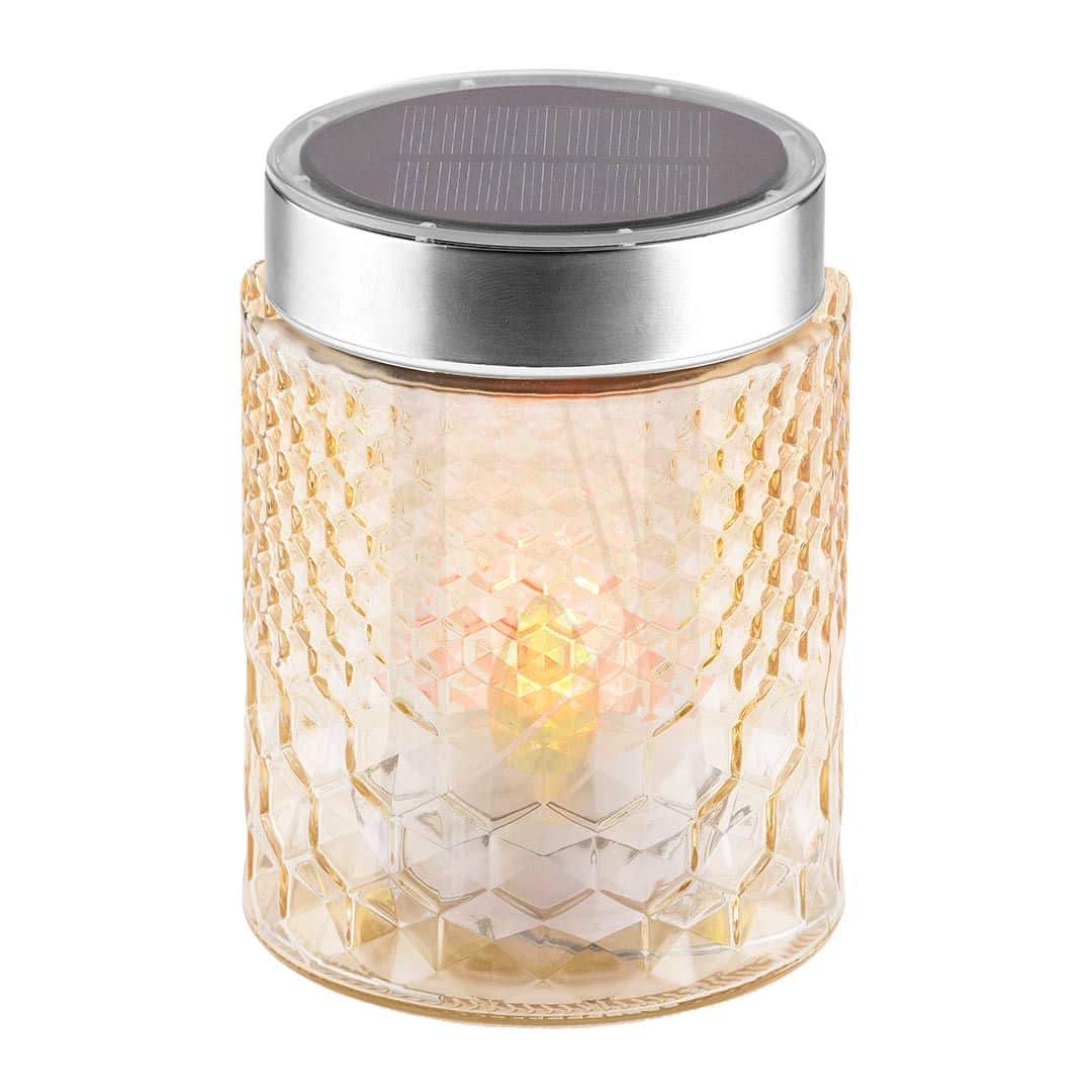 Solar-LED-Licht aus Glas GRACE, beige