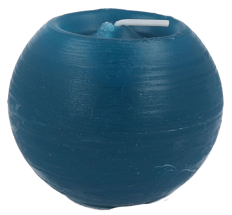 Rustik Kugelkerze Ø 80 mm, aqua
