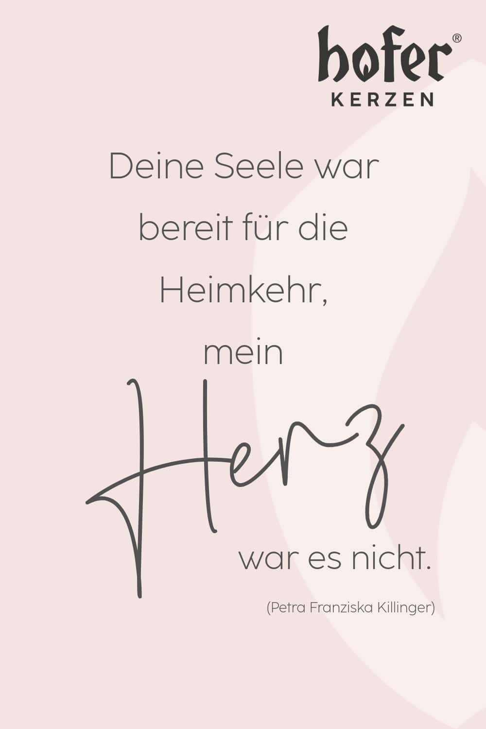 Trauerspruch Hofer Kerzen