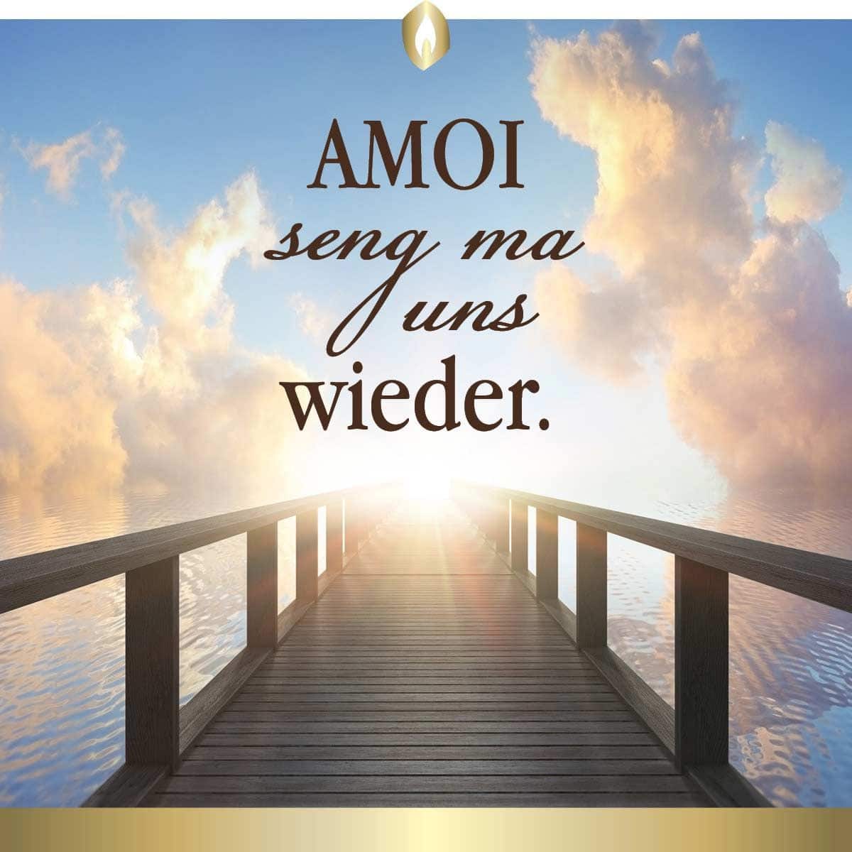 Etikett Hofer Premium 7 Tage Grabkerze, AMOI SENG MA UNS WIEDER