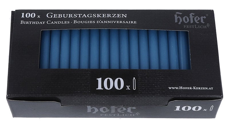 Geburtstagskerzen 100er, blau