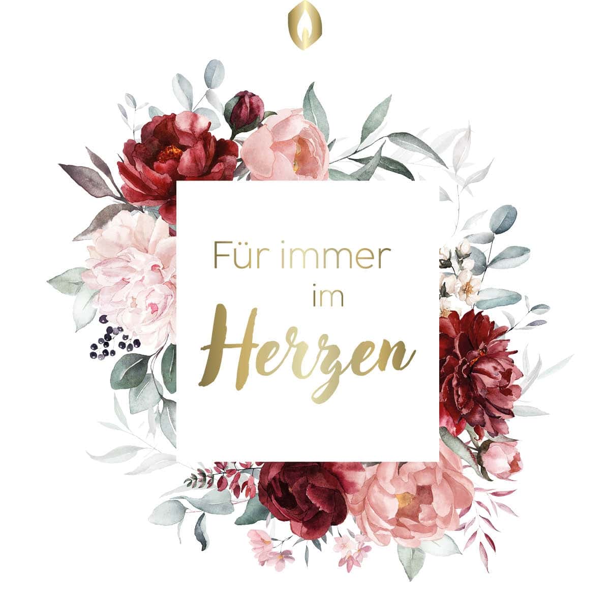 Etikett Hofer LED Stumpen FÜR IMMER IM HERZEN, weiß