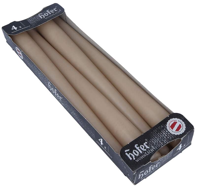 Spitzkerzen 4er, sand Spitzkerzen 4er, sand