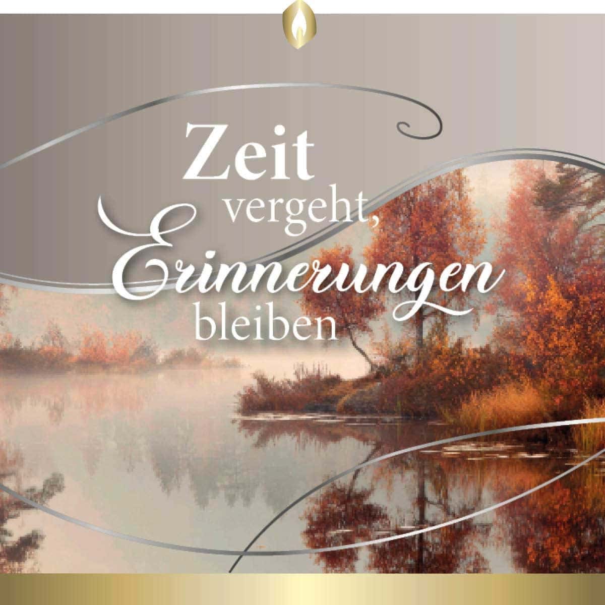 Etikett Hofer Premium 7 Tage Grabkerze "Zeit" transparent