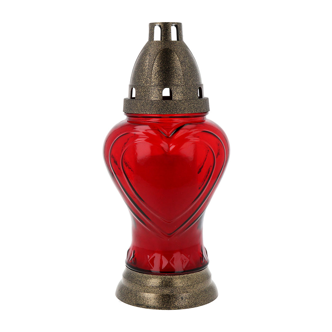 Glas Grablaterne SOFIA  rot 