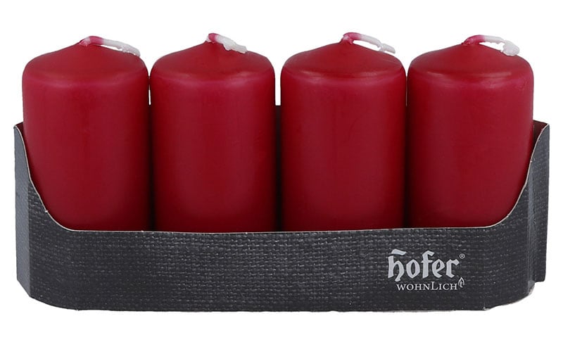 Stumpen 40 x 80 mm 4er, bordeaux Stumpen 40 x 80 mm 4er, bordeaux