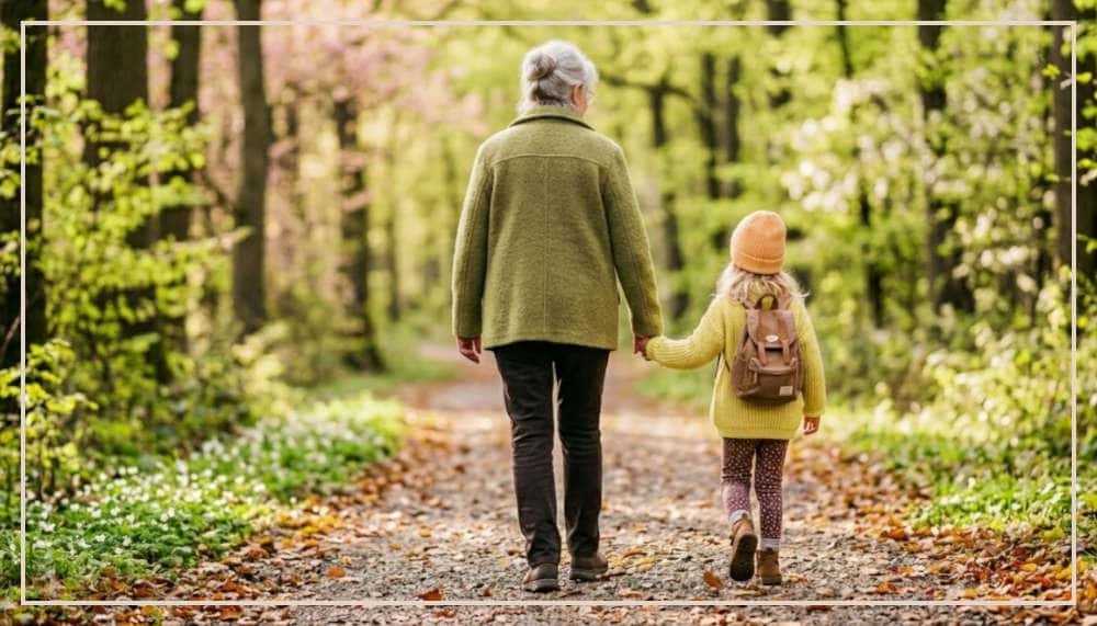 Oma-geht-mit-Enkelin