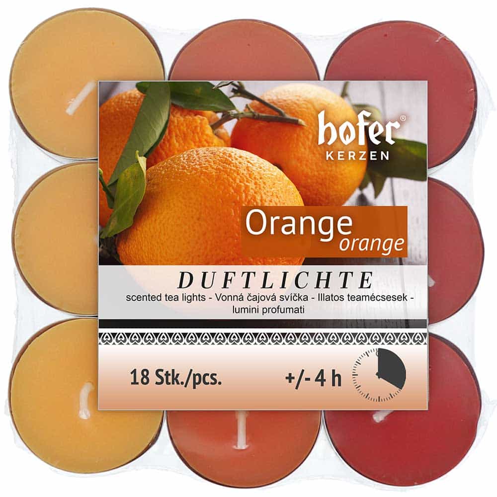 Hofer Duftlichte 18er, ORANGE