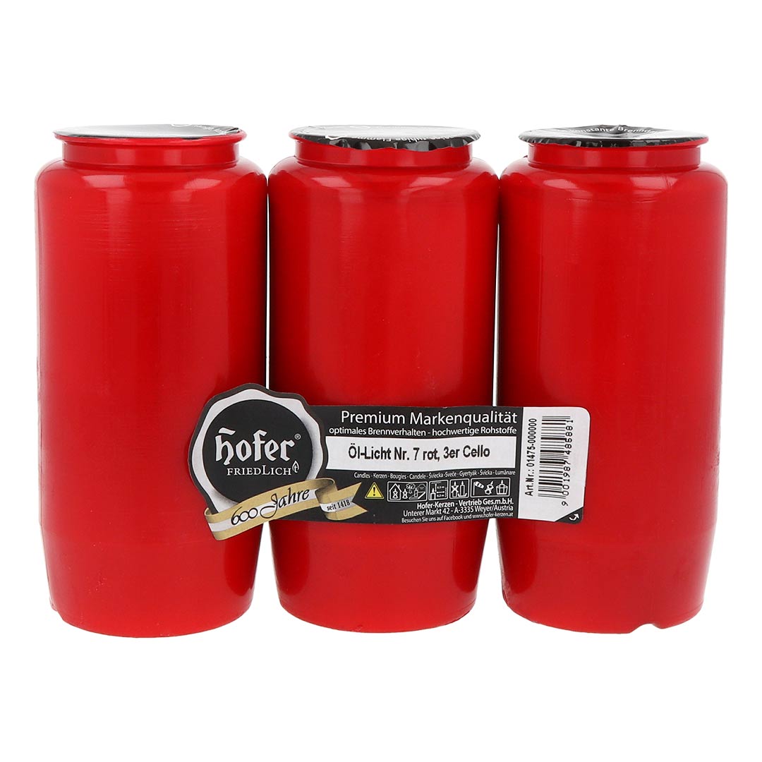 Hofer Öl-Licht Nr. 7 rot, 3er Cello