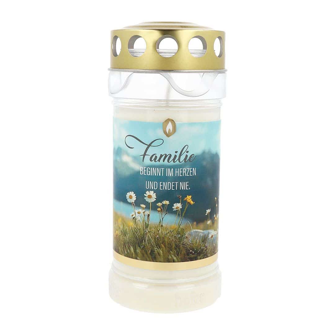 Hofer Premium 5 Tage Grabkerze, FAMILIE IM HERZEN