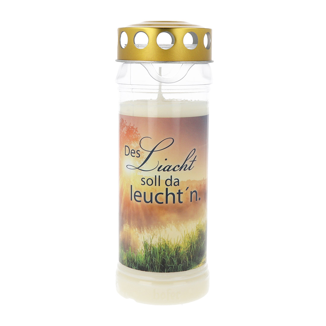 Hofer Premium 7 Tage Motivlicht DES LIACHT SOLL DA LEUCHTN, transparent